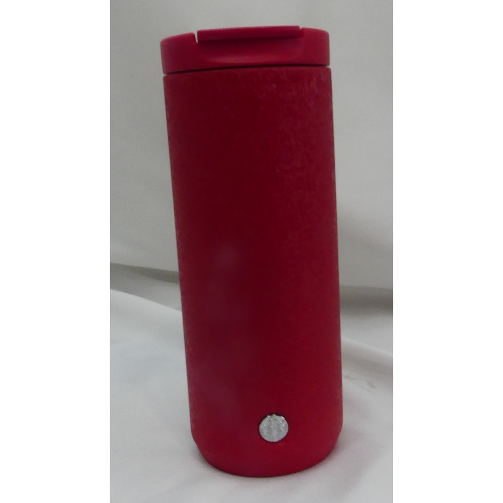 Starbucks Tumbler Travel Mug Unisex 12oz Red Textured Flip Top Lid 2022 Edition